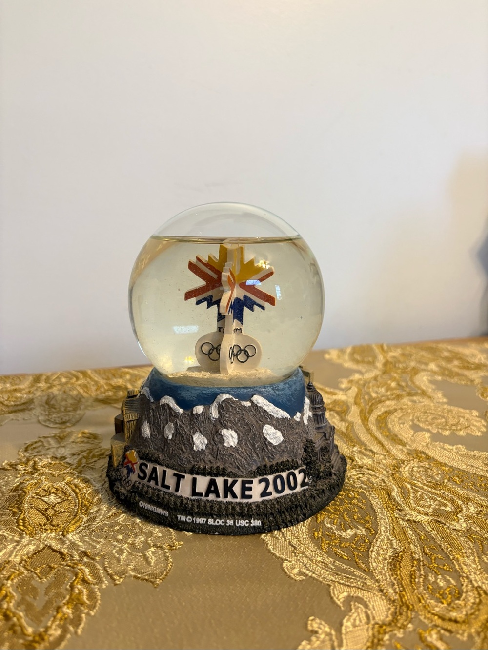 Salt Lake 2002 Olympic Snow Globe - Vintage Collectible